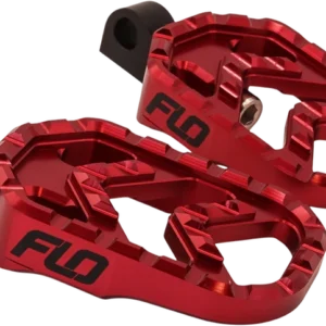Flo Motorsports Savage Series Footpegs RED - V-800R For Harley Motorcycles 1972-2017