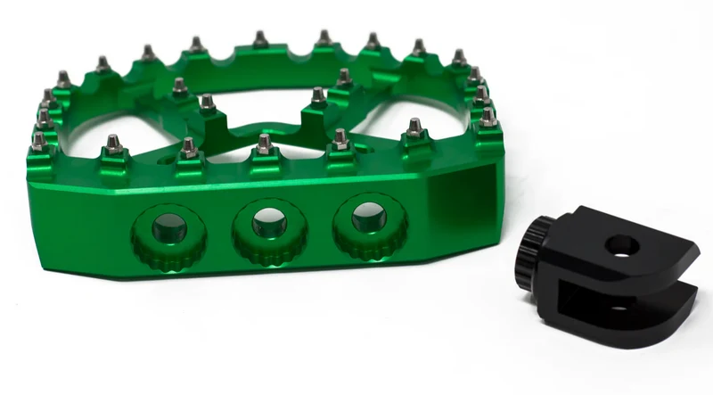 (OPEN BOX) Crossthread Cycle Triple Mount Mini Floorboards - Softail/Pan America Passenger - Green - Image 2